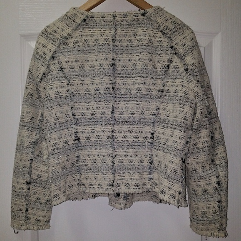 Zara Basic Fringe Silver Jacket - image 2